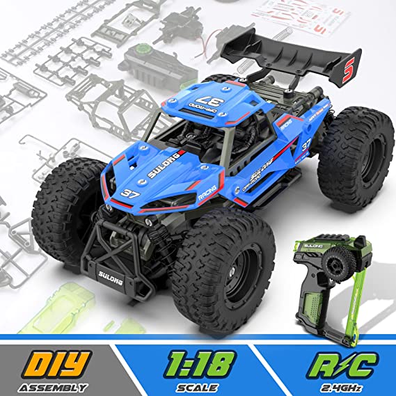 STEM Projects for Kids Ages 8-12 Smart Assembly RC Truck 2.4G Remote Control Car 1:18 Scale Building Toys for Boys & Girls Stem Toys DIY Building Science Experiment Kit for Kids Ages 8-10 and Older