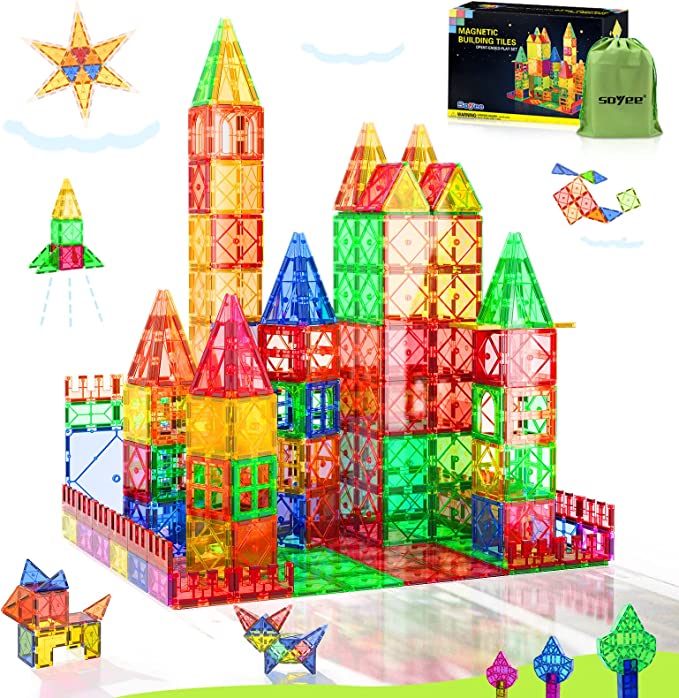 Magnet Toys for 3 Year Old Boys and Girls Magnetic Blocks Building Tiles STEM Learning Toys Montessori Toys for Toddlers Kids